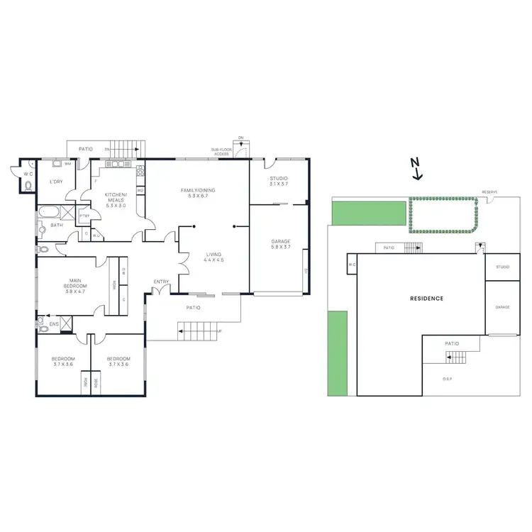 Floorplan of Homely townhouse listing, 8/54 Fewster Road, Hampton VIC 3188