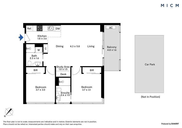 Floorplan of Homely apartment listing, 806/118 Kavanagh Street, Southbank VIC 3006