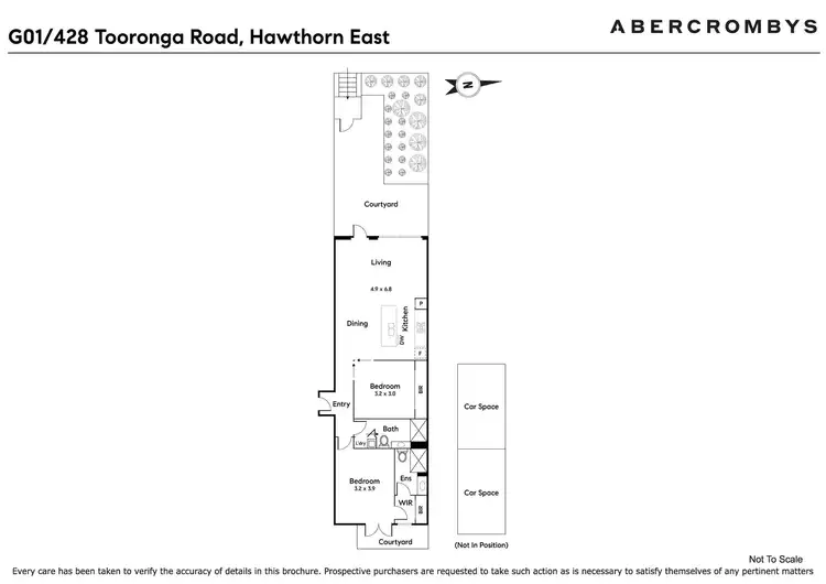 Floorplan of Homely apartment listing, G01/428 Tooronga Road, Hawthorn East VIC 3123