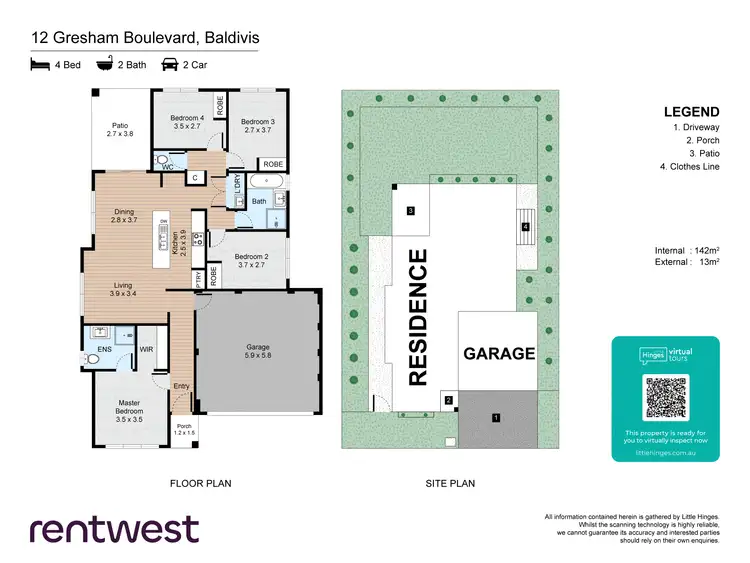 Floorplan of Homely house listing, 12 Gresham Bvd, Baldivis WA 6171