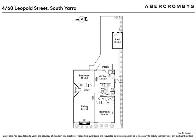 Floorplan of Homely apartment listing, 4/60 Leopold Street, South Yarra VIC 3141