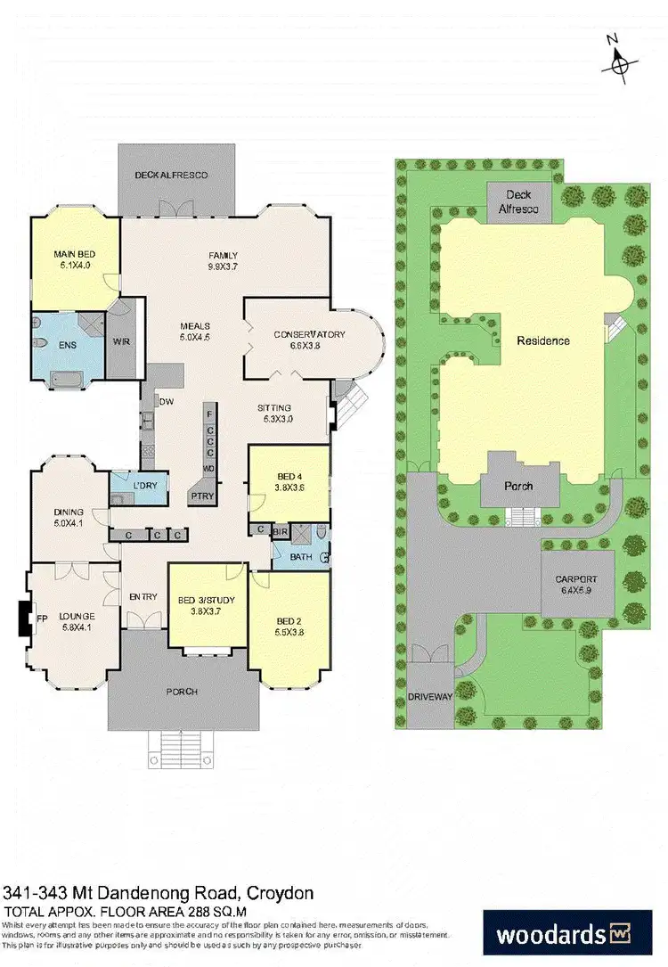 Floorplan of Homely house listing, 341 Mt Dandenong Road, Croydon VIC 3136