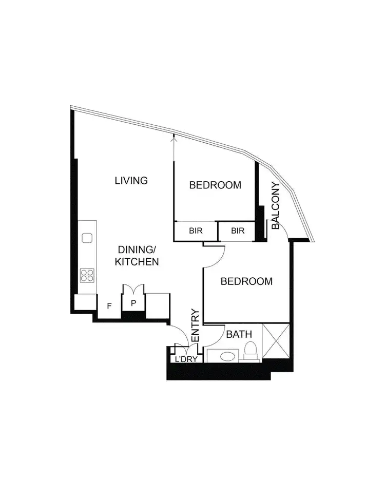 Floorplan of Homely apartment listing, 3314/23 Mackenzie Street, Melbourne VIC 3000