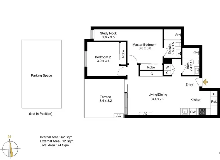 Floorplan of Homely apartment listing, g02/67B Poath Road, Murrumbeena VIC 3163