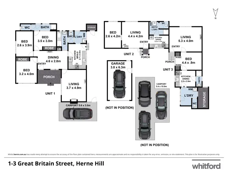 Floorplan of Homely house listing, 1-3/3 Great Britain Street, Herne Hill VIC 3218