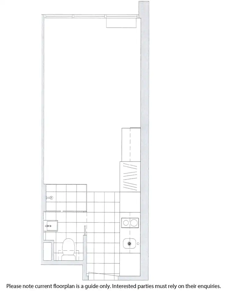 Floorplan of Homely studio listing, 2209/181 ABeckett Street, Melbourne VIC 3000