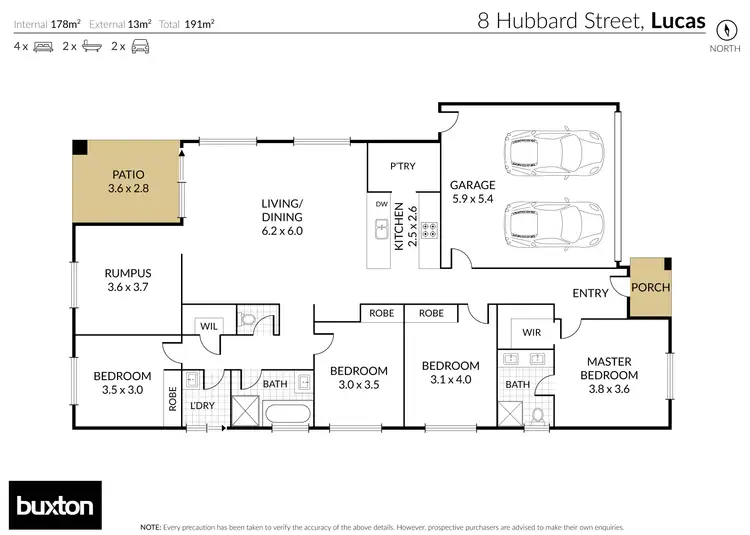 Floorplan of Homely house listing, 8 Hubbard Street, Lucas VIC 3350