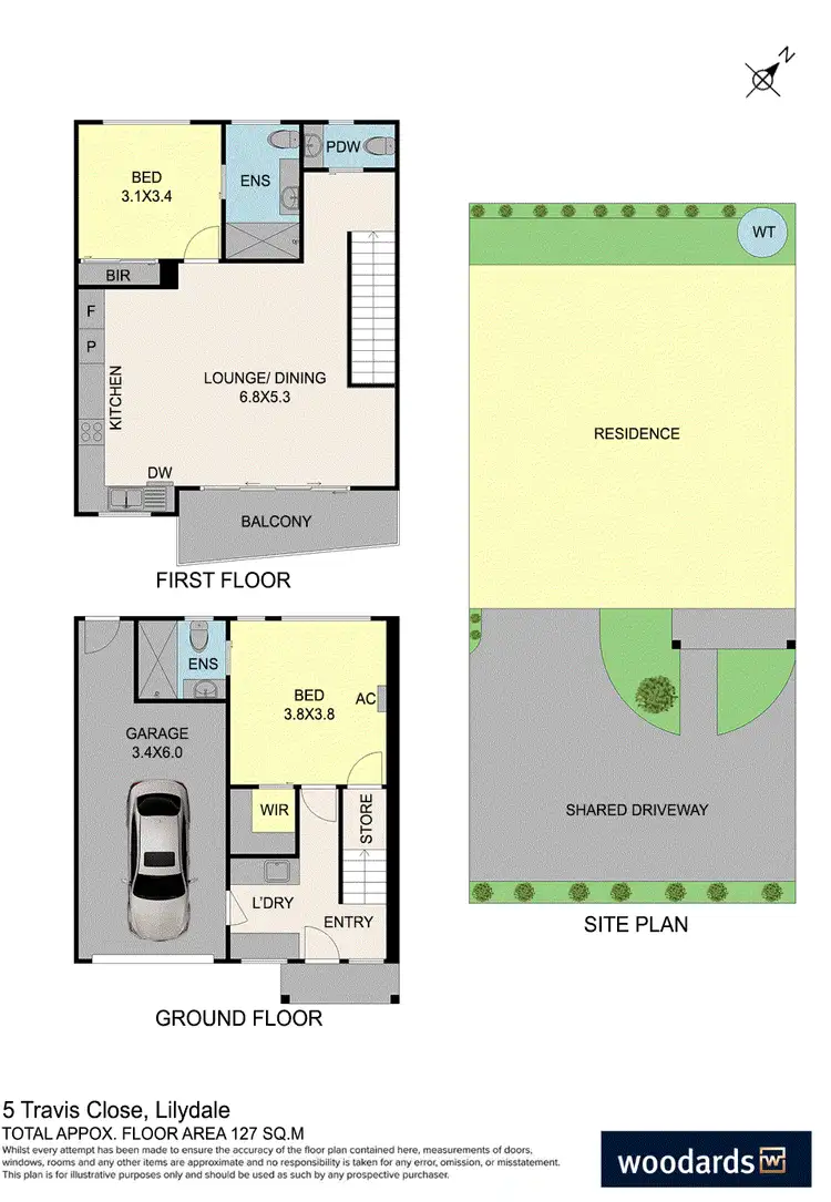 Floorplan of Homely townhouse listing, 5 Travis Close, Lilydale VIC 3140