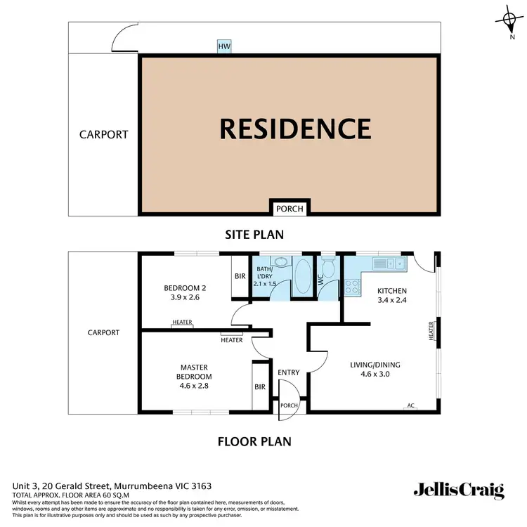 Floorplan of Homely unit listing, 3/20 Gerald Street, Murrumbeena VIC 3163