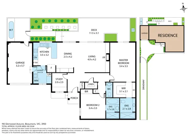 Floorplan of Homely townhouse listing, 11A Glenwood Avenue, Beaumaris VIC 3193