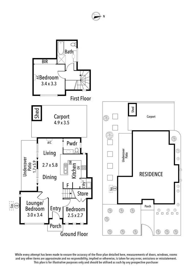Floorplan of Homely townhouse listing, 1/297 Liberty Parade, Heidelberg West VIC 3081