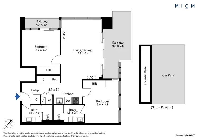 Floorplan of Homely apartment listing, 3711/220 Spencer Street, Melbourne VIC 3000