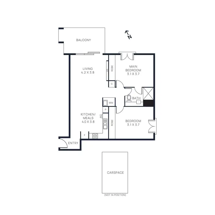 Floorplan of Homely apartment listing, 408/1146 Nepean Highway, Highett VIC 3190