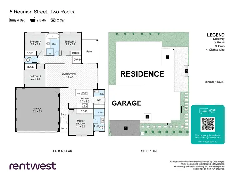 Floorplan of Homely house listing, 5 Reunion St, Two Rocks WA 6037