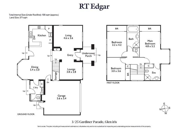 Floorplan of Homely townhouse listing, 3/25 Gardiner Parade, Glen Iris VIC 3146