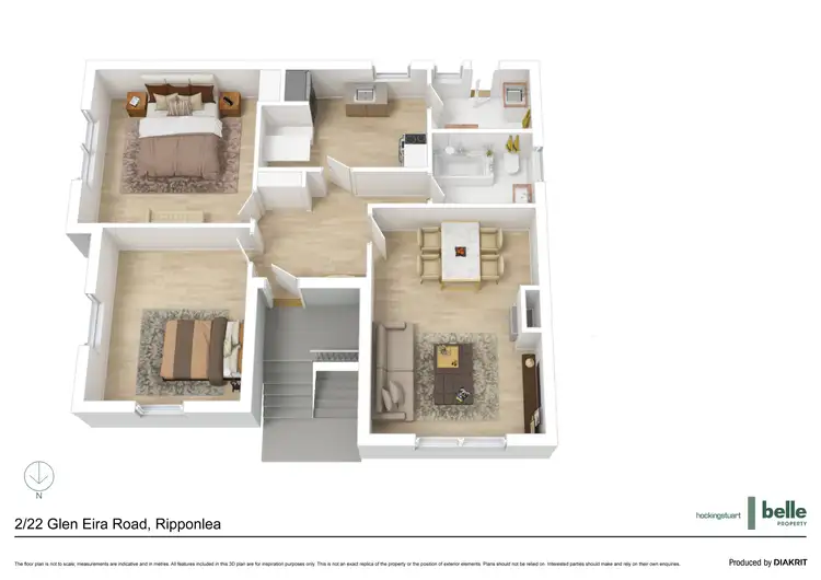 Floorplan of Homely apartment listing, 2/22 Glen Eira Road, Ripponlea VIC 3185