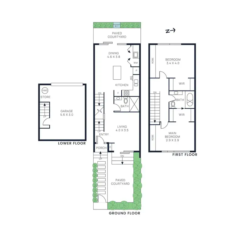 Floorplan of Homely townhouse listing, 4/1 Bolinda Street, Bentleigh VIC 3204