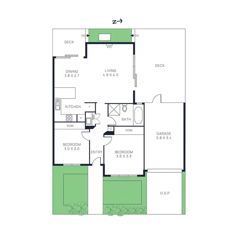 Floorplan of Homely townhouse listing, 5a White Street, Bentleigh East VIC 3165
