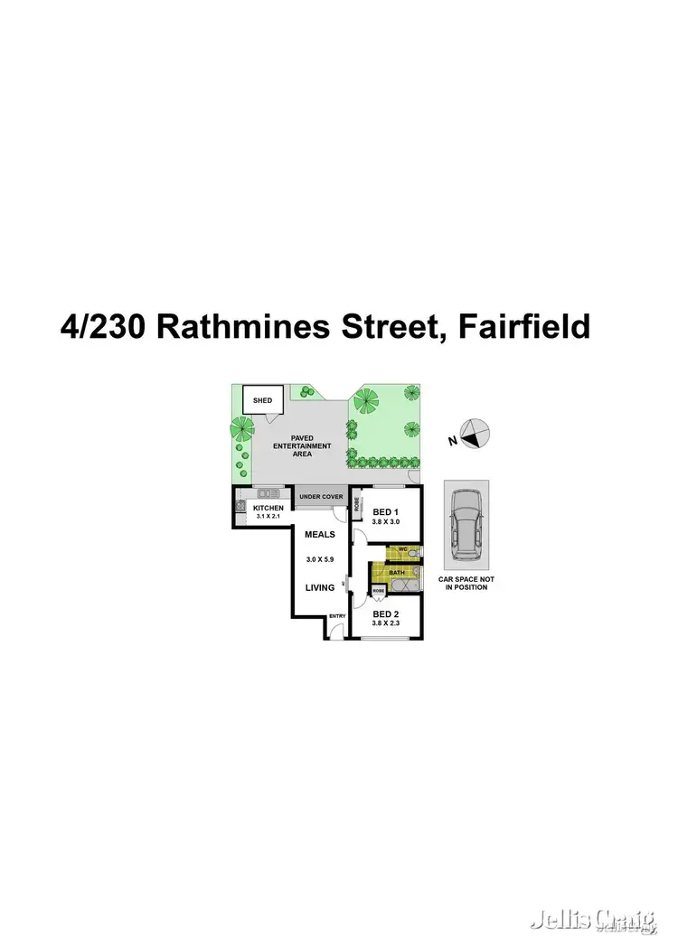 Floorplan of Homely apartment listing, 4/230 Rathmines Street, Fairfield VIC 3078