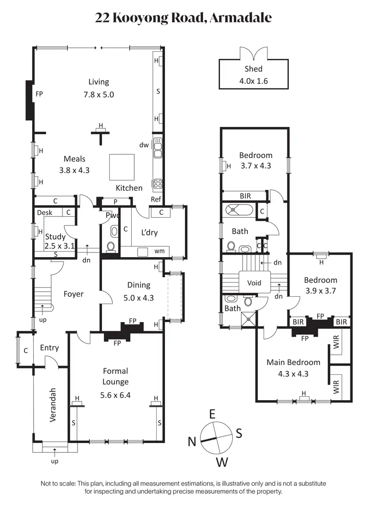 Floorplan of Homely house listing, 22 Kooyong Road, Armadale VIC 3143