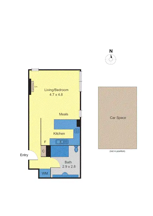 Floorplan of Homely apartment listing, 36/212 The Avenue, Parkville VIC 3052
