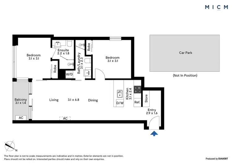 Floorplan of Homely apartment listing, 1906/241 City Road, Southbank VIC 3006