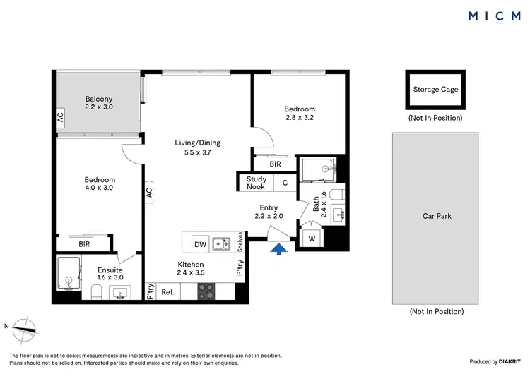 Floorplan of Homely apartment listing, 301/392 Spencer Street, West Melbourne VIC 3003
