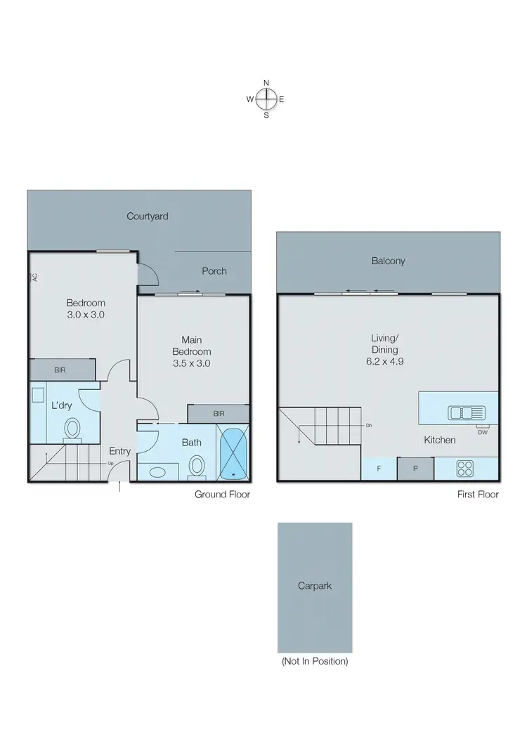 Floorplan of Homely townhouse listing, 2/437 Main Street, Mordialloc VIC 3195