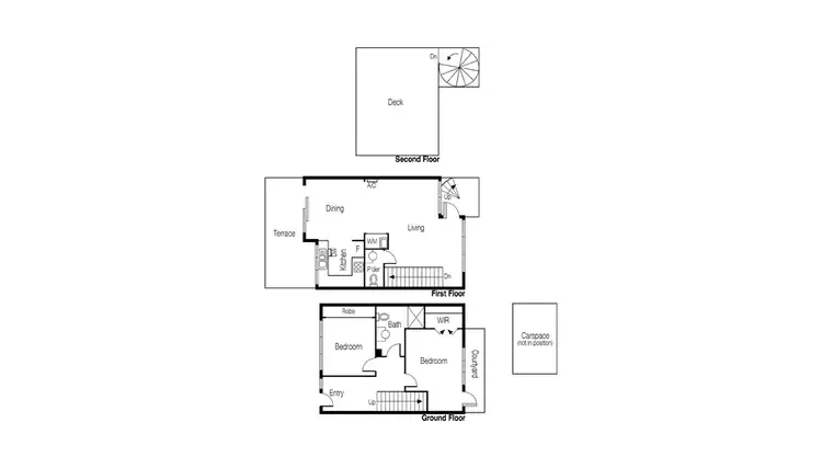 Floorplan of Homely townhouse listing, 2/300 Como West Parade, Parkdale VIC 3195