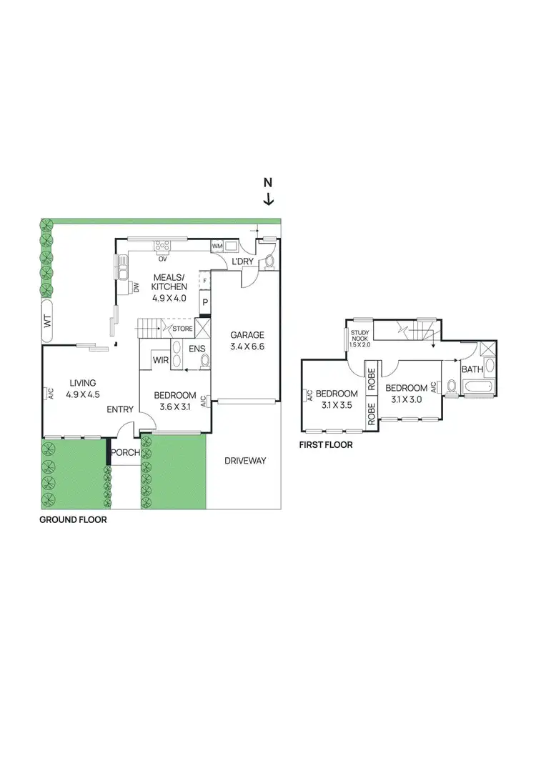 Floorplan of Homely townhouse listing, 11 Darvall Street, Rosanna VIC 3084