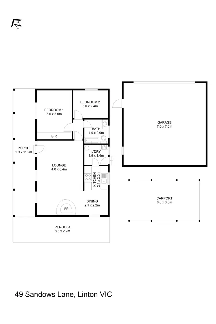 Floorplan of Homely house listing, 49 Sandows Lane, Linton VIC 3360