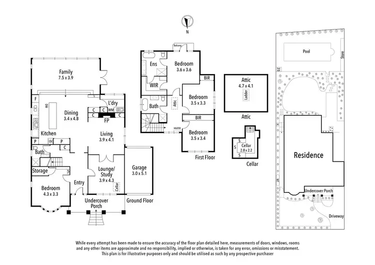 Floorplan of Homely house listing, 43 Elphin Street, Ivanhoe VIC 3079