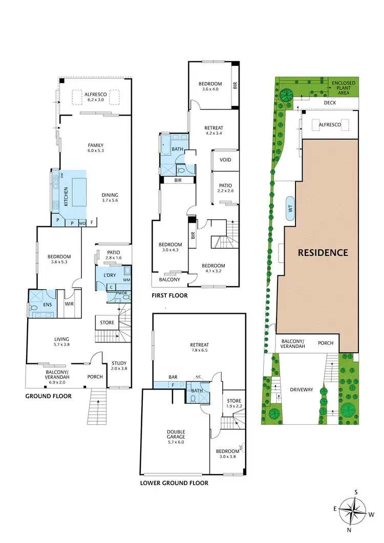 Floorplan of Homely townhouse listing, 12A Rosamond Crescent, Doncaster East VIC 3109