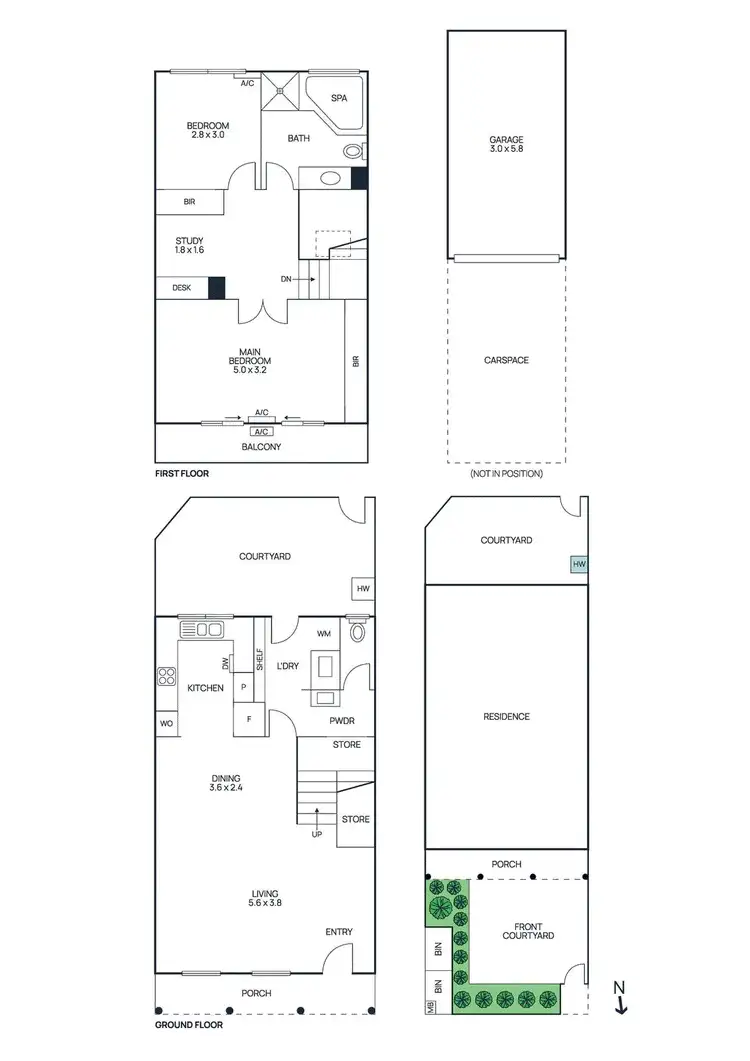 Floorplan of Homely townhouse listing, 3/127-129 Ferguson Street, Williamstown VIC 3016