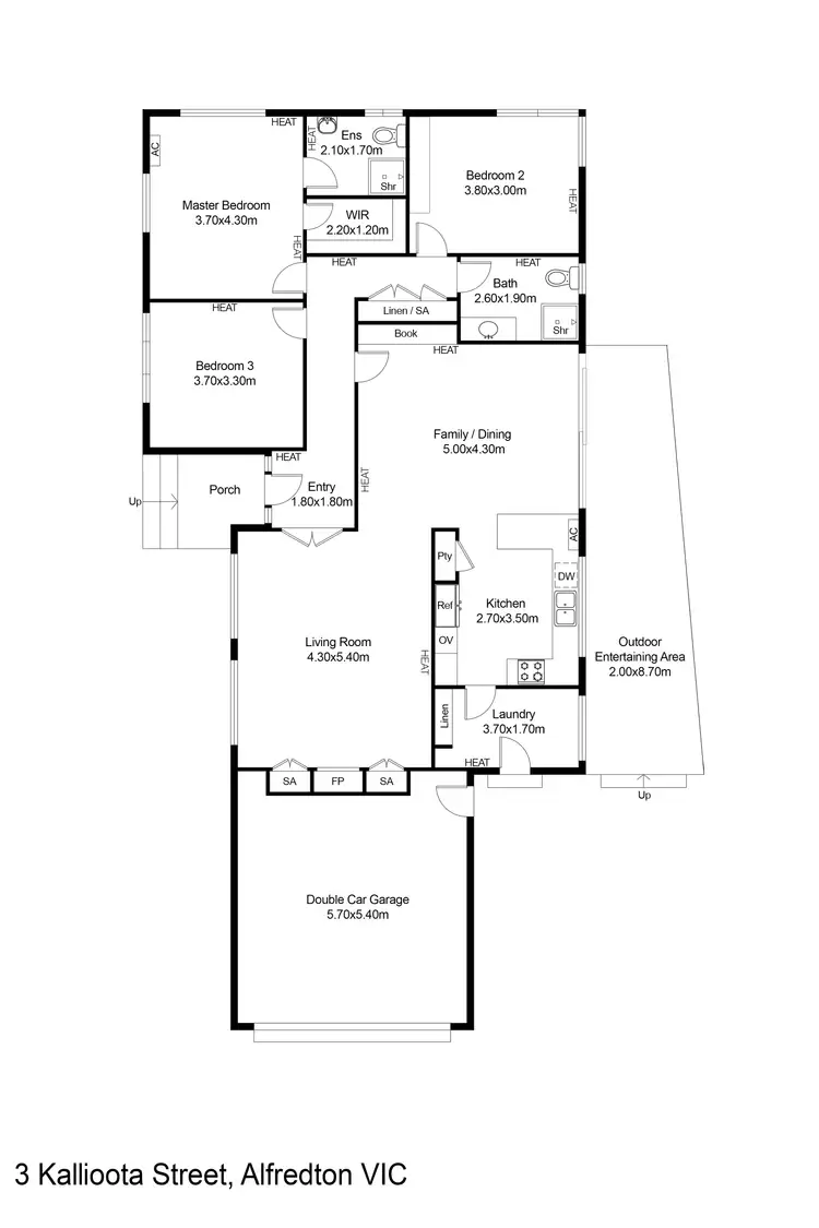 Floorplan of Homely house listing, 3 Kallioota Street, Alfredton VIC 3350