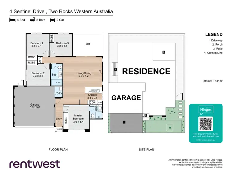 Floorplan of Homely house listing, 4 Sentinel Dr, Two Rocks WA 6037