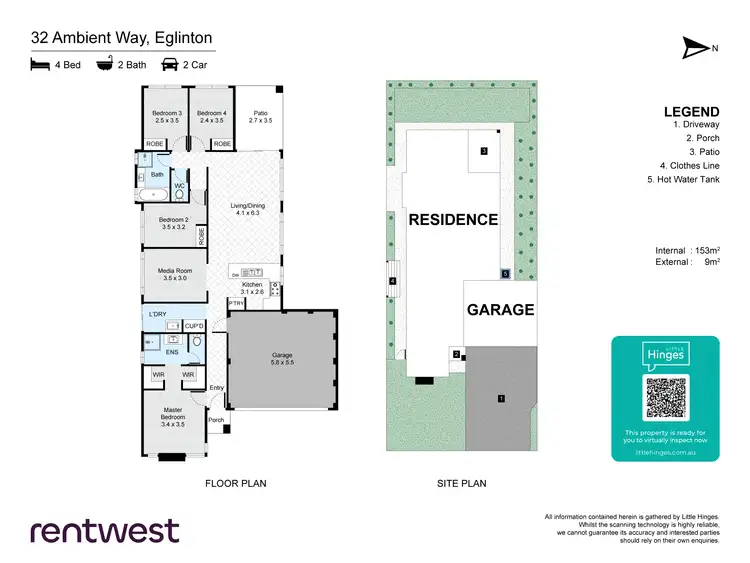 Floorplan of Homely house listing, 32 Ambient Wy, Eglinton WA 6034