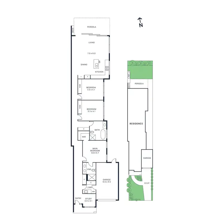 Floorplan of Homely townhouse listing, 5b Luckins Road, Bentleigh VIC 3204