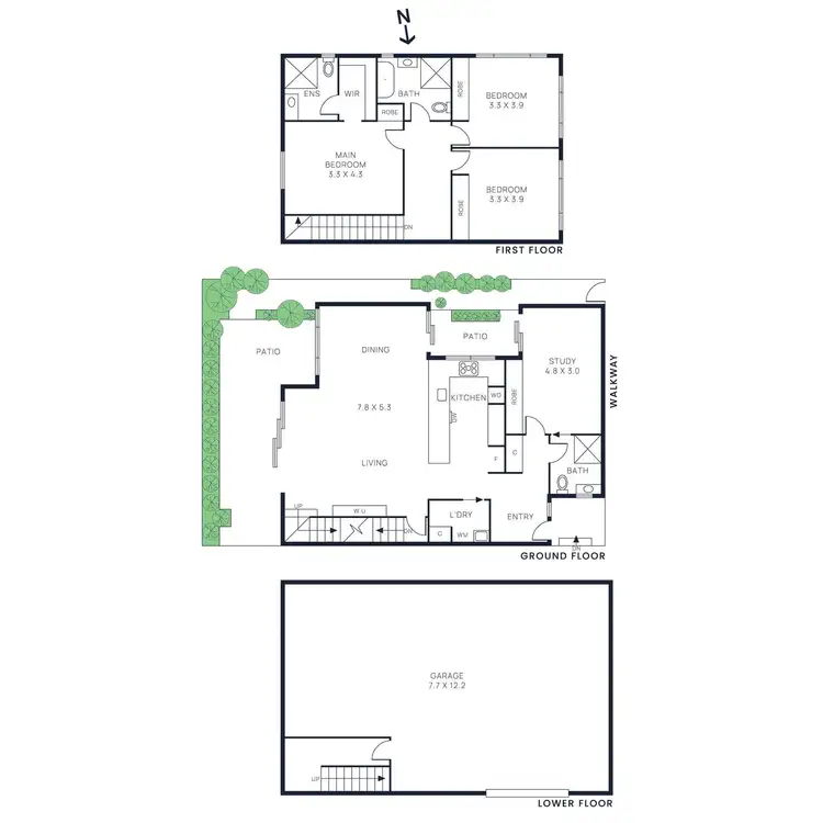 Floorplan of Homely townhouse listing, 3/4 Brailsford Road, Bentleigh VIC 3204