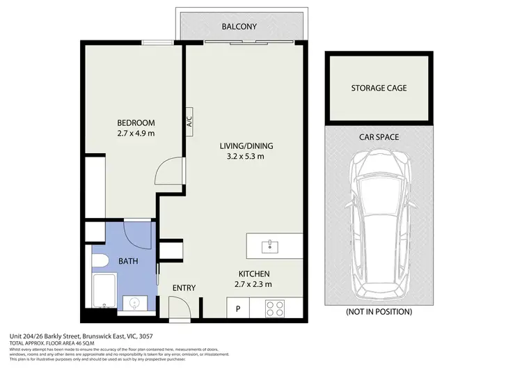 Floorplan of Homely apartment listing, 204/26 Barkly Street, Brunswick East VIC 3057
