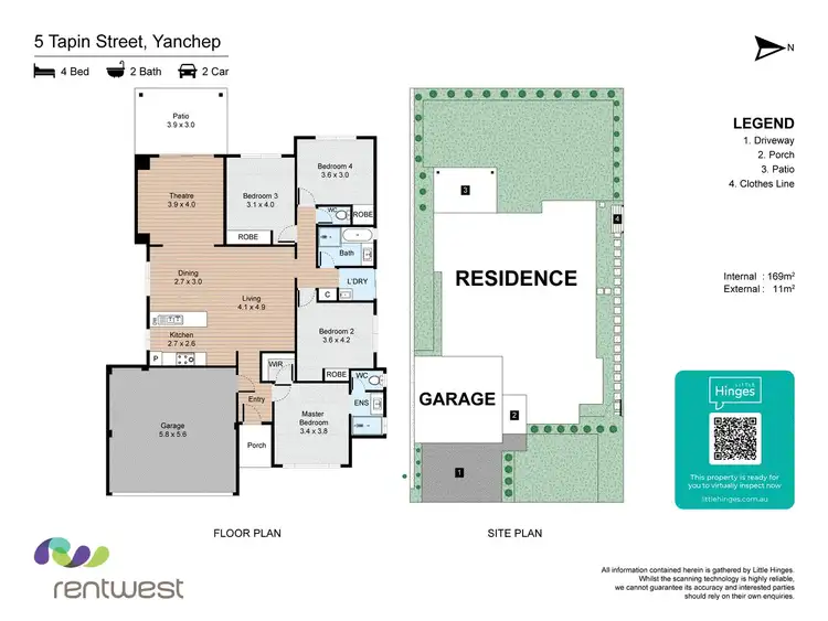 Floorplan of Homely house listing, 5 Tapin St, Yanchep WA 6035