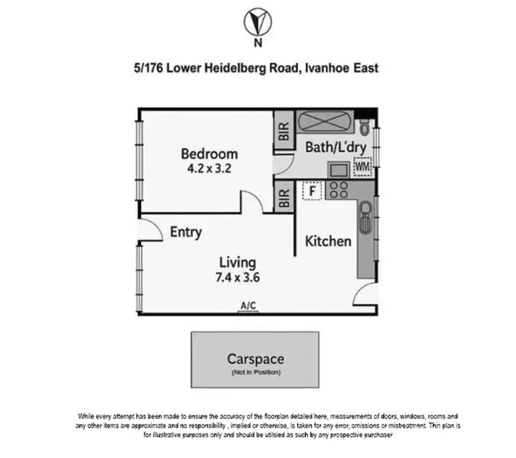 Floorplan of Homely apartment listing, 5/176 Lower Heidelberg Road, Ivanhoe East VIC 3079