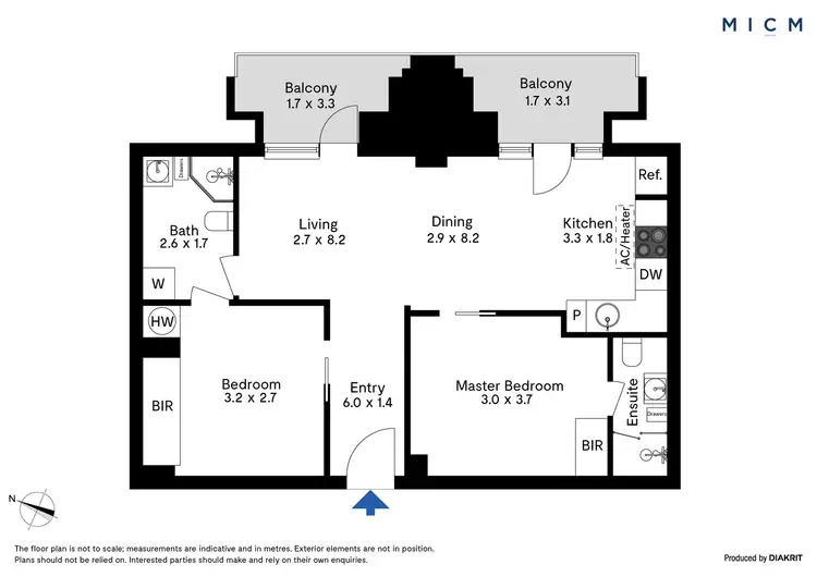 Floorplan of Homely apartment listing, 1003/115 Swanston Street, Melbourne VIC 3000