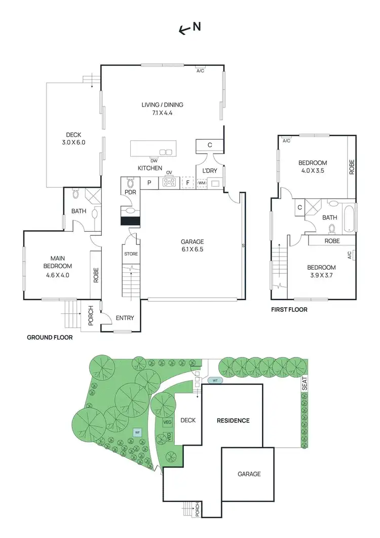 Floorplan of Homely townhouse listing, 1/93 Karingal Drive, Briar Hill VIC 3088