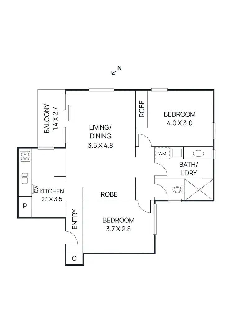 Floorplan of Homely apartment listing, 1/11 Grandview Grove, Hawthorn East VIC 3123