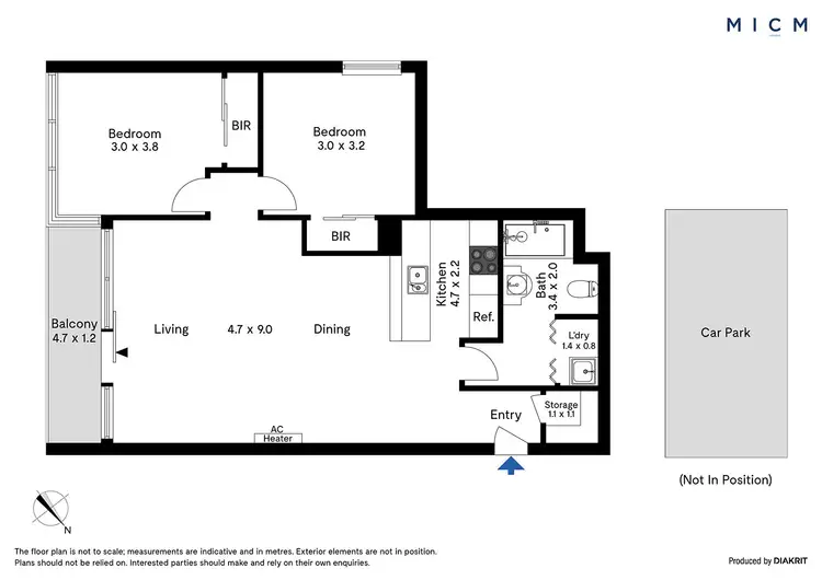 Floorplan of Homely apartment listing, 68/83 Whiteman Street, Southbank VIC 3006