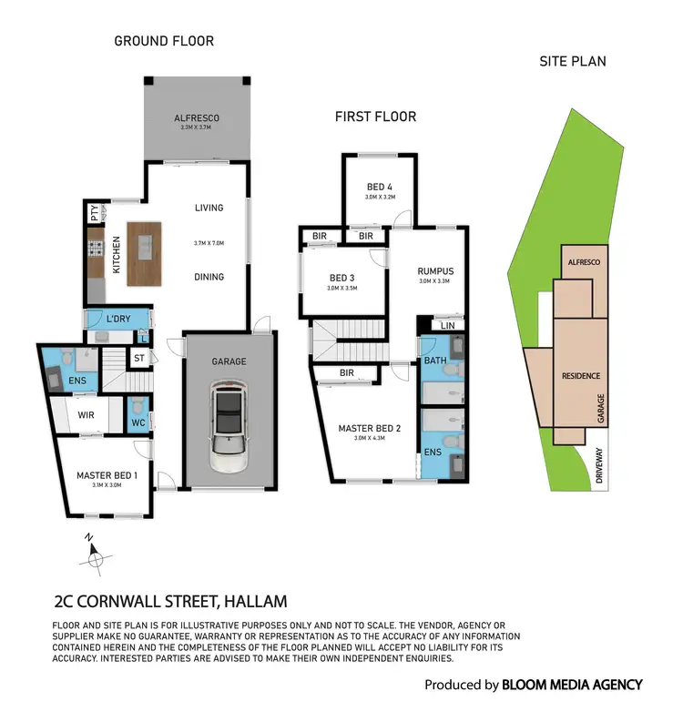 Floorplan of Homely townhouse listing, 2C Cornwall Street, Hallam VIC 3803
