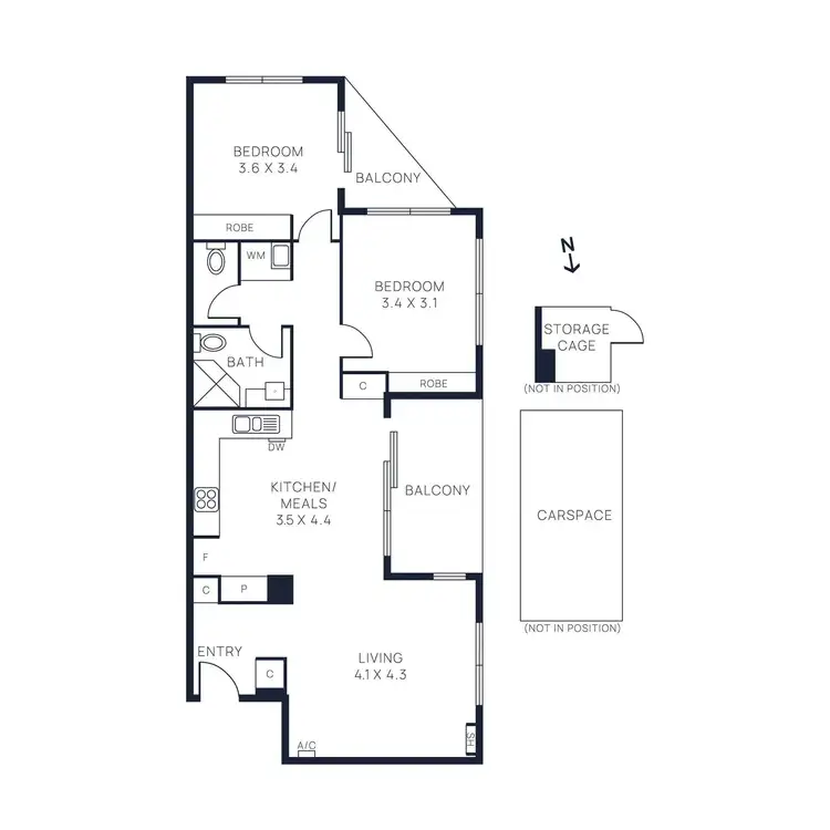 Floorplan of Homely apartment listing, 8/76 East Boundary Road, Bentleigh East VIC 3165