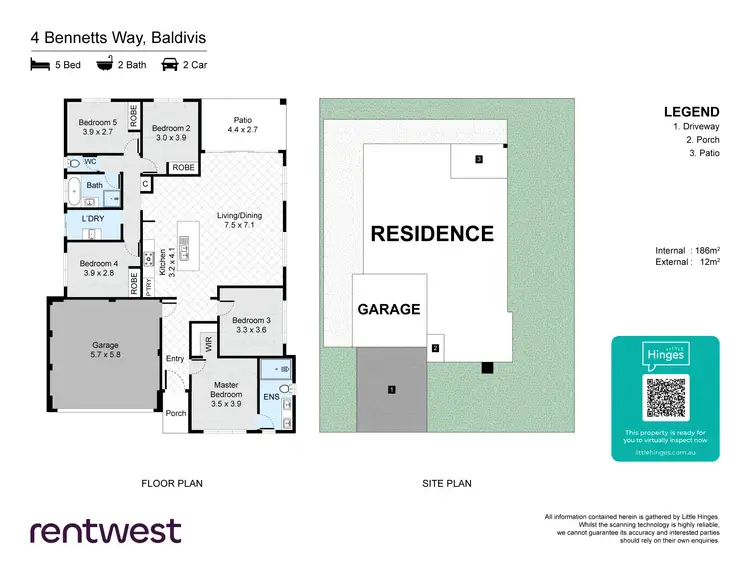 Floorplan of Homely house listing, 4 Bennetts Wy, Baldivis WA 6171