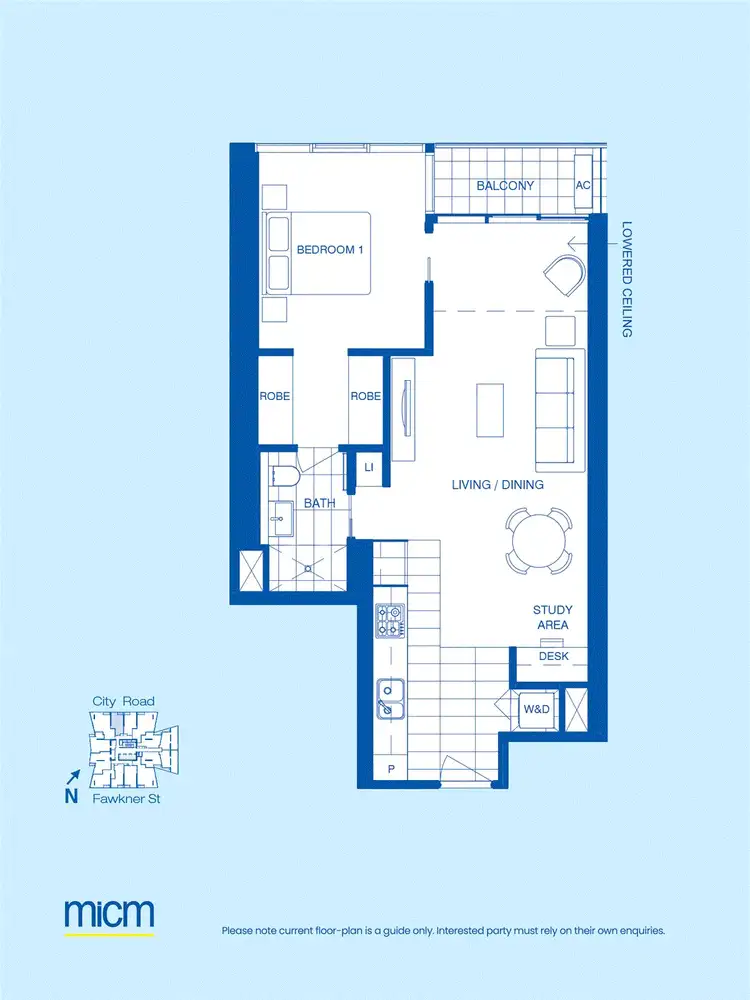 Floorplan of Homely apartment listing, 1808/81 City Road, Southbank VIC 3006